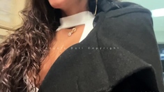 Cute curly brunette solo webcam masturbation