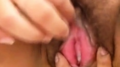 UK Indian Girl Spreading Creamy Wet Hairy Pussy 3 (Orgasm)